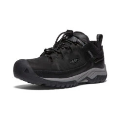 Keen Big Kids' Targhee Waterproof Shoe | Black/Steel Grey -Keen 047953cc6bbda1e1c32d785997ac089876b37070