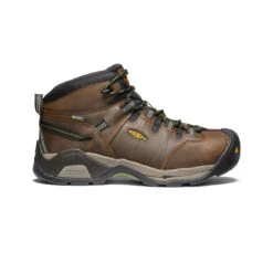 Keen 29 Keen Men's Detroit XT Waterproof Boot (Steel Toe) | Cascade Brown/Bronze Green