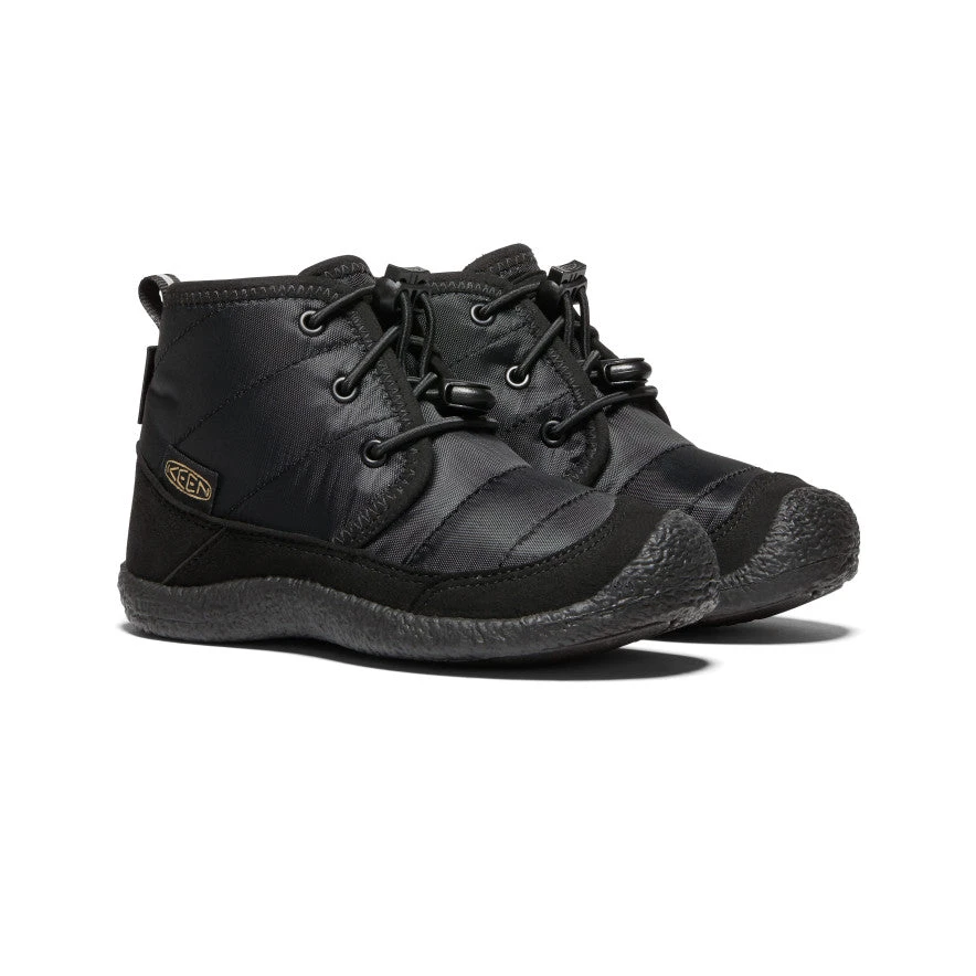Keen Little Kids' Howser II Waterproof Chukka | Black/Black 2 Keen Little Kids' Howser II Waterproof Chukka | Black/Black - Image 2