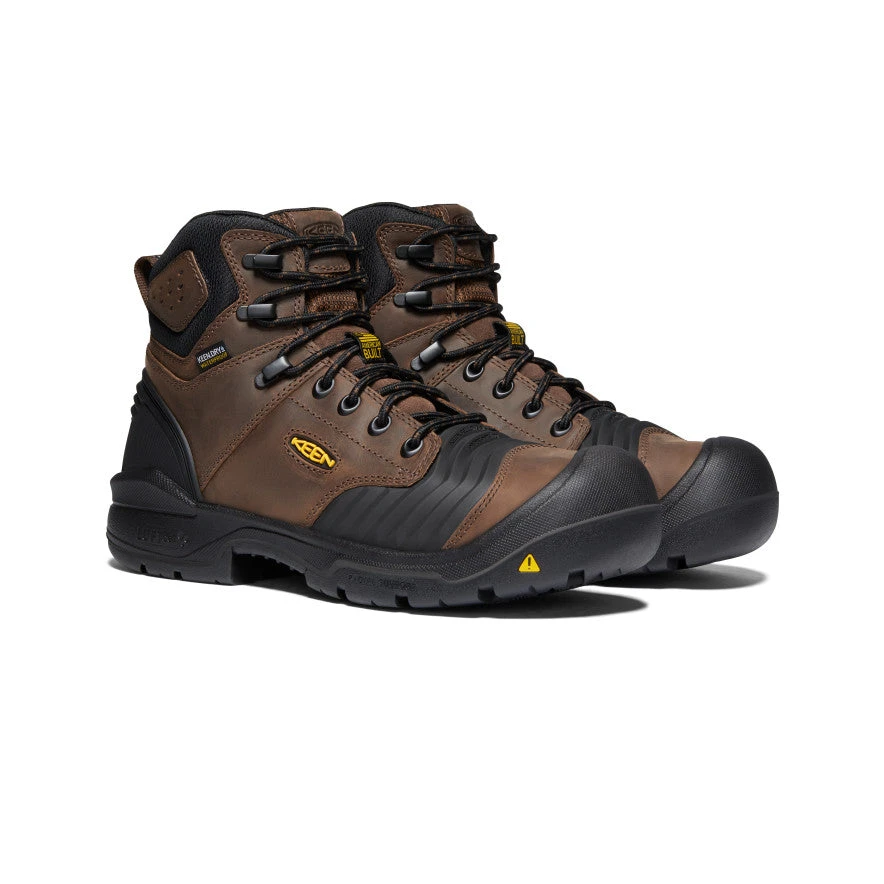 Keen Men's Portland 6" Waterproof Boot (Carbon-Fiber Toe) | Dark Earth/Black 2 Keen Men's Portland 6" Waterproof Boot (Carbon-Fiber Toe) | Dark Earth/Black - Image 2
