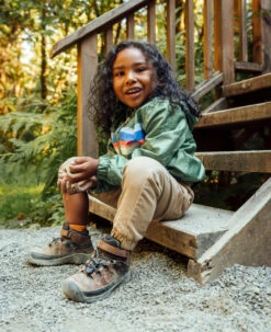 Keen Little Kids' Targhee Waterproof Boot | Dark Earth/Golden Brown -Keen LittleKidsTargheeMidLifestylePDPLeft