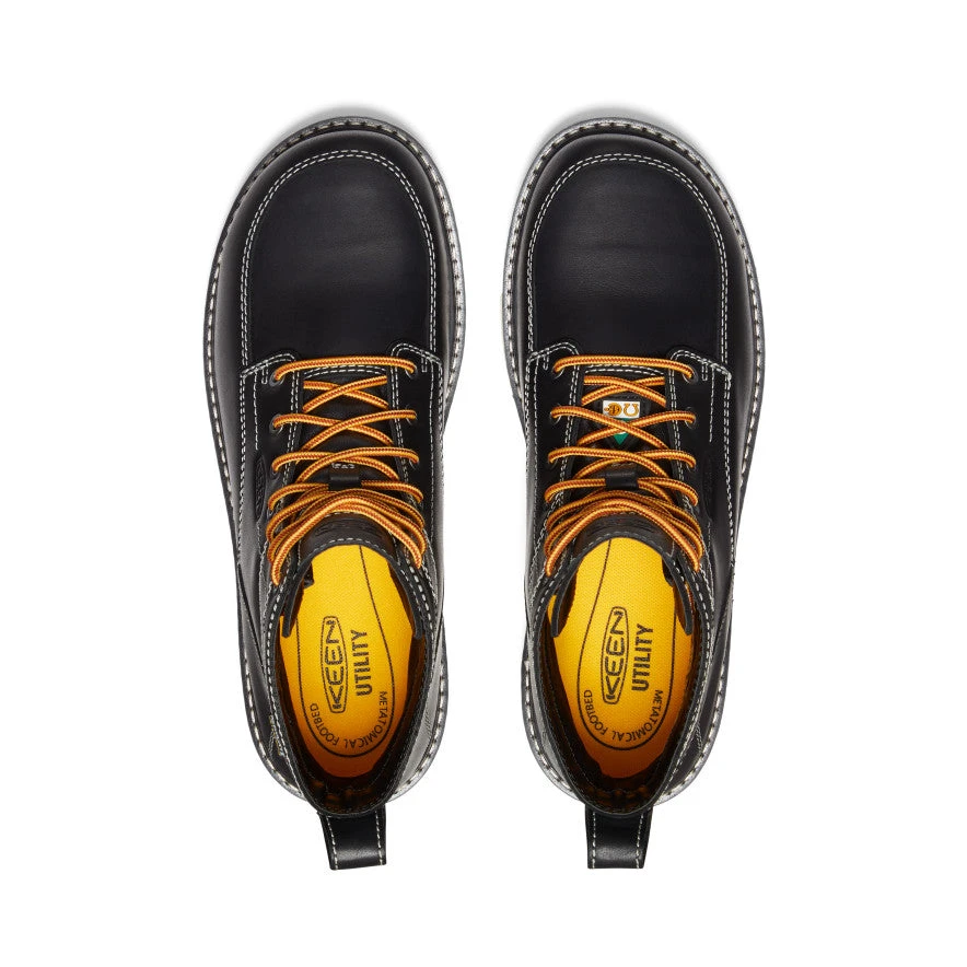 Keen Men's CSA San Jose 6" Waterproof Boot (Aluminum Toe) | Black/Off White 4 Keen Men's CSA San Jose 6" Waterproof Boot (Aluminum Toe) | Black/Off White - Image 4