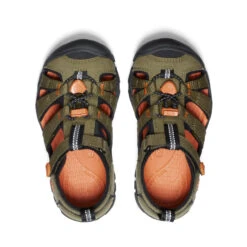 Keen Little Kids' Seacamp II CNX | Dark Olive/Gold Flame -Keen ceea870f71a53073a714c8b948c5a685eb4c59ce