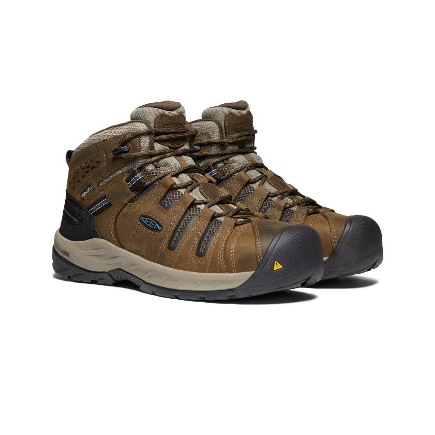 Keen Men's Flint II Waterproof Boot (Steel Toe) | Cascade Brown/Orion Blue 2 Keen Men's Flint II Waterproof Boot (Steel Toe) | Cascade Brown/Orion Blue - Image 2