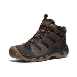 Keen Men's Headout Waterproof Hiking Boot | Black Olive/Fossil Orange -Keen f3f76b60fbc0003126251db1ed3666f8c2f7e956